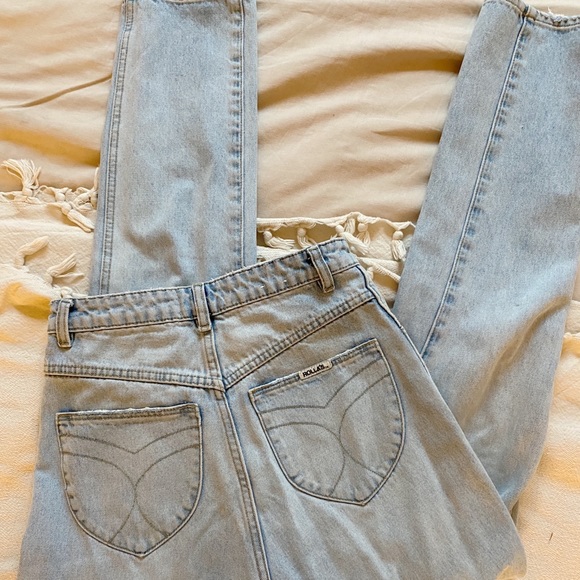 Rolla’s Elle Jean - Eva Blue - Relaxed Leg Cotton High Waist Denim Jeans - Picture 2 of 6